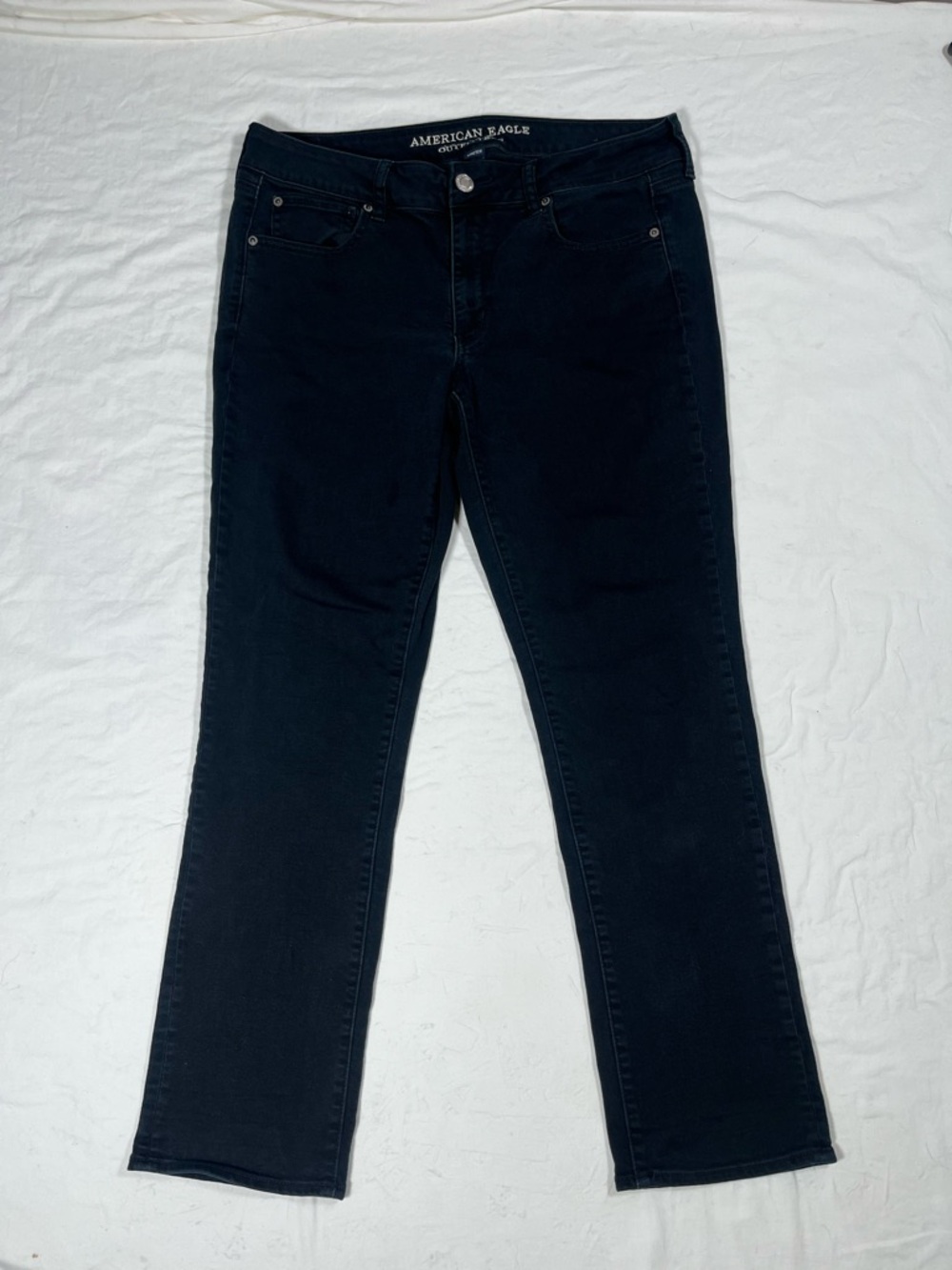 American Eagle Outfitters Black Straight Leg Jeans Stretch  Women's Size 12